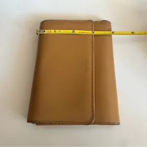 Vintage Coach Leather Tri Fold Card Holder Wallet Tan Camel 5.5”x4” thumbnail 10