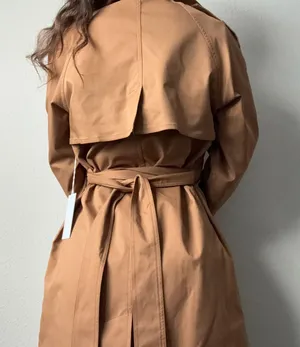 Reformation NWT Holland Trench Coat in Khaki thumbnail 2