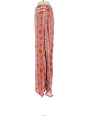 Earthbound Bohemian Wide-Leg Printed Pants - Red Multi thumbnail 4