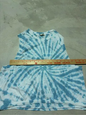 Free people FP movement Blue Tie-Dye Cropped Muscle Tank Top medium thumbnail 7