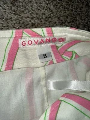 Govango Women's Pink and Green Bamboo Lattice Print Mini Skirt Size 8 thumbnail 2