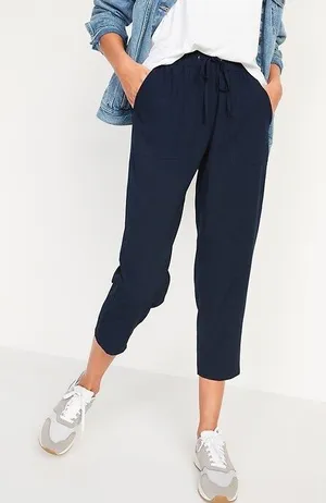 Old Navy High-Waisted StretchTech Utility
Crop Pants, Navy - Medium thumbnail 1