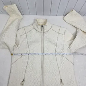 PENDLETON Vintage ZIP Up Front Cream Textured LINED‎ JACKET Size S thumbnail 6