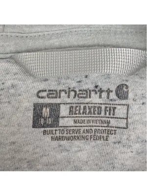 Ladies' Carhartt Heather Gray Relaxed Fit Sweatshirt Medium thumbnail 2