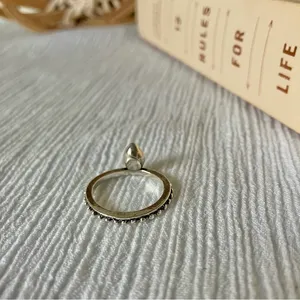 Crown Ring Pear Teardrop Bohemian Stacking Band Vintage “Tuilelaith” Silver Jewelry thumbnail 8