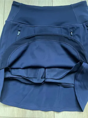 Athleta Fairway Golf Skort 18" Navy Blue Size XS Skirt with Shorts thumbnail 9