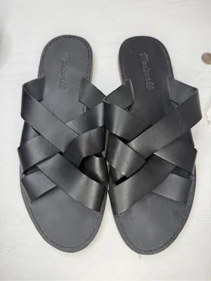 Madewell Womens Boardwalk Black Woven Slide Sandal Size 8.5 thumbnail 10