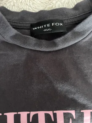 white fox t shirt Black thumbnail 2