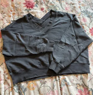 Aerie V-Neck Sweatshirt thumbnail 1