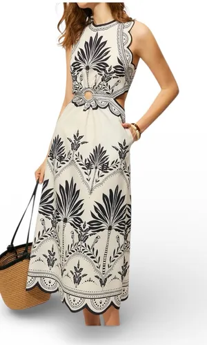 Commense Boho Cutout Midi Dress – NWT – Size Small Black thumbnail 1