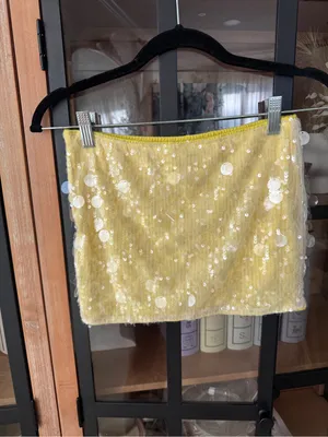 Sequins discs mini skort butter low rise bodycon shorts skirt micro stretchy thumbnail 7