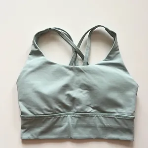 lululemon athletica Energy Bra Long Line B-D Cup Hazy Jade -Size 4 thumbnail 3