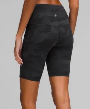 Lululemon Align Shorts Size 4 Black Gray Camo 10” thumbnail 1