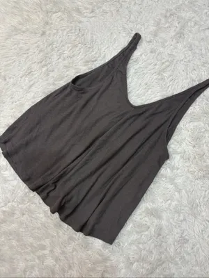 Free people intimately Waffle Knit Scoop Neck Tank Top - Charcoal thumbnail 1