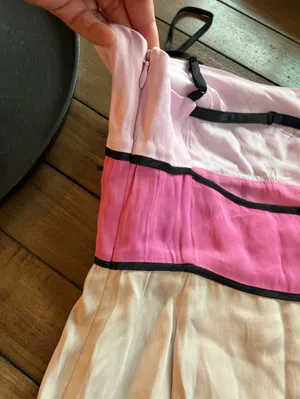 NWT Anthropologie Maeve Colorblock Pink Slip Midi Dress 4 thumbnail 12