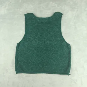 Free People FP Beach Green Top Sweater Vest Linen Blend Size S Small Boho thumbnail 8