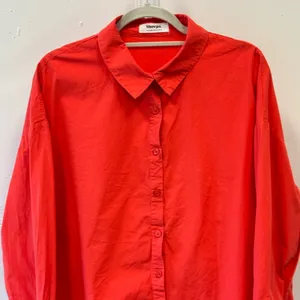 Showpo‎ Women's Orange Oversized Cotton Button Down Shirt Long Sleeve Size US 10 thumbnail 3