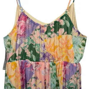 NWT Lane Bryant Patchwork‎ Floral Sleeveless V-Neck Tiered Maxi Dress 16 thumbnail 10
