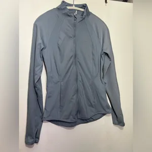 Yogalicious Lux Light Blue Zip Up Jacket Size M thumbnail 2