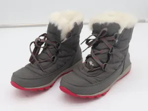 Sorel Whitney Short Lace Grey Pink Waterproof Winter Snow Boots Womens 6.5 thumbnail 1