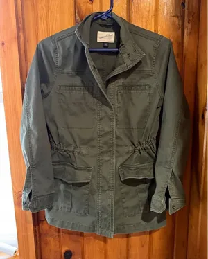 Universal Threads Utility‎ Jacket Military Anorak Drawstring Waist Green size XS thumbnail 1