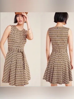 Anthropologie Hutch Amina Geometric Mini Dress Size S P thumbnail 2