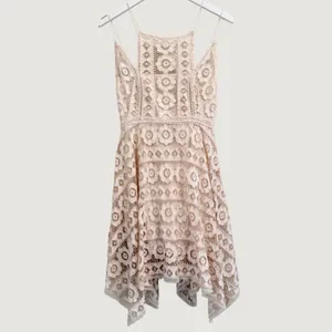 Free‎ People "Just Like Honey" ivory lace Mini dress Size 8 Boho Feminine thumbnail 3
