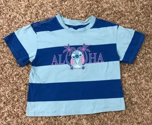 Stitch Aloha striped graphic t-shirt thumbnail 4