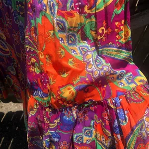 Ralph Lauren Vintage Bohemian Colorful Paisley Sundress thumbnail 5