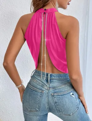 Hot Pink Crop Top Size L thumbnail 2