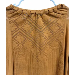 Free People Mae Tunic Top Ruched Pleated Blouse Russet Orange Women's Size XS‎ thumbnail 4
