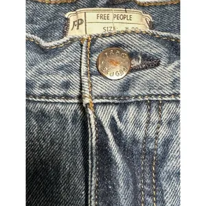 Free People Release Boot Cut Jeans Size 28 Raw Hem High Rise‎ Crop Y2K Frayed thumbnail 9