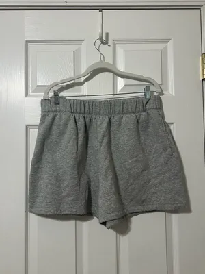 Nuuds Vintage Fleece Gray Oversized Loungewear Sweat Shorts XXL thumbnail 2