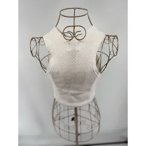 BDG Urban Outfitters Waffle Knit Sleeveless Crop Top Size M White thumbnail 9