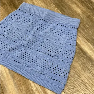 Free People FP Beach Mairead Fauxchet Skirt Periwinkle XL thumbnail 3