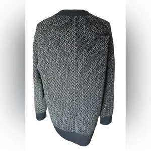 Madewell Bird’s Eye Maysfield Navy and White Women's Cardigan Sweater thumbnail 4