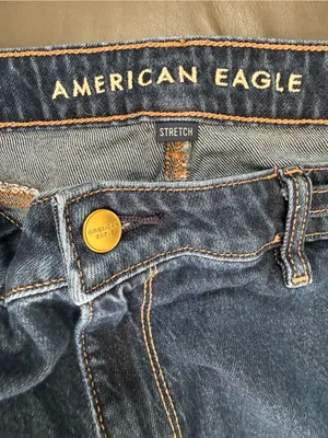 American Eagle High-Rise Flare Dark Blue Women’s Jeans thumbnail 9
