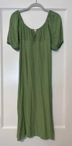 Billabong Green Midi Dress with Puff Sleeves thumbnail 3