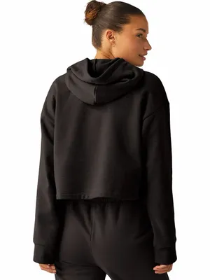 Beyond Yoga Happiness Cropped Pullover Hoodie Medium Black Sweatshirt thumbnail 2