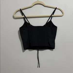 Abercrombie and Fitch Black Cut Out Crop Top Size Small thumbnail 5