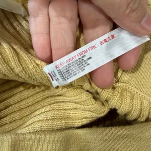 Free People Beach Ribbed Knit Shorts Mustard Yellow Cotton Linen Blend Medium thumbnail 5