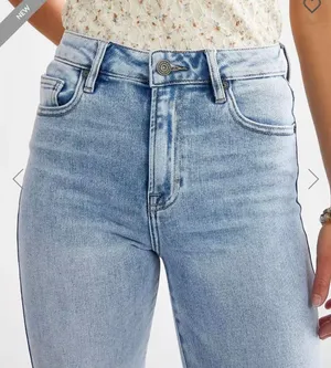 Buckle hidden straight leg jeans thumbnail 6