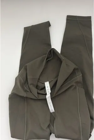 olive green lululemon leggings w/ pockets thumbnail 3