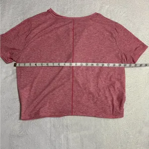 Nike Pink Asymmetrical Crop Tee thumbnail 5