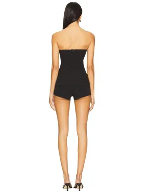 superdown Daija Shorts Set in Black XSmall New Womens Tube Top thumbnail 2