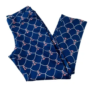 Mud Pie Cropped Pants Leggings Stretchy Navy Nautical Coastal Size‎ Small thumbnail 1