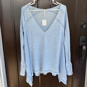 NWT Free People Pacific Thermal Long Sleeve Top Generous Size Small thumbnail 6
