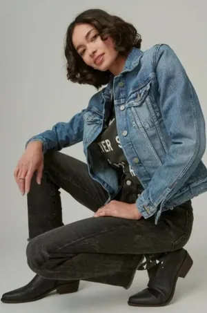 LUCKY BRAND Classic Denim Jacket Sz‎ Large thumbnail 1