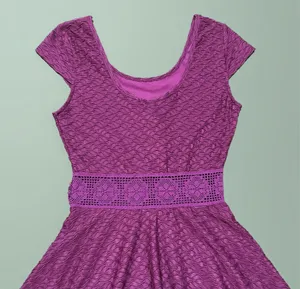 ♒️ Love, Fire Flared Burgundy Dress w/ Cup Sleeves thumbnail 5