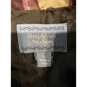 Simply Vera Wang Tunic jacket shiny floral fabric Size Large thumbnail 6